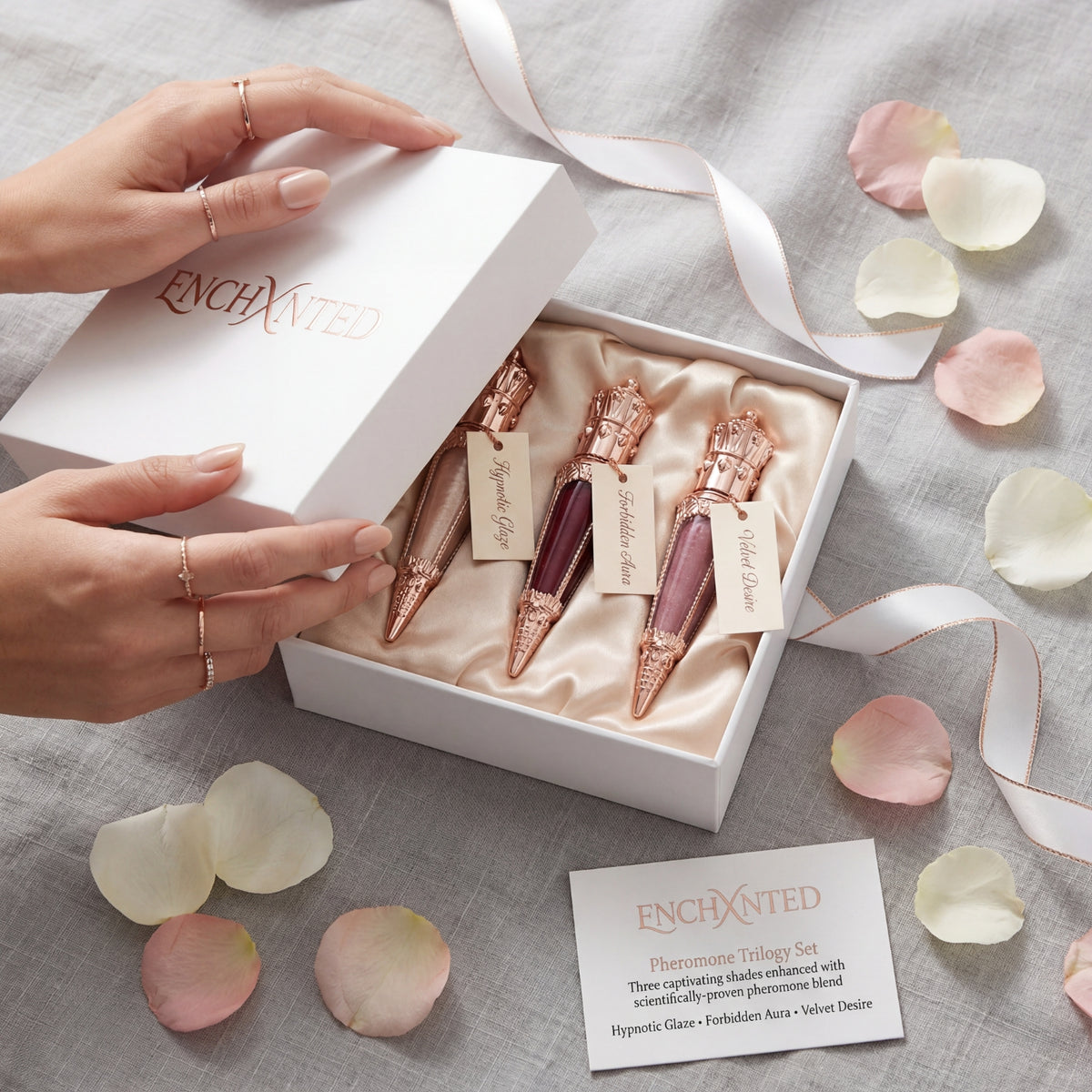 ENCHXNTED Pheromone Lip Gloss Trilogy | 3 Captivating Shades