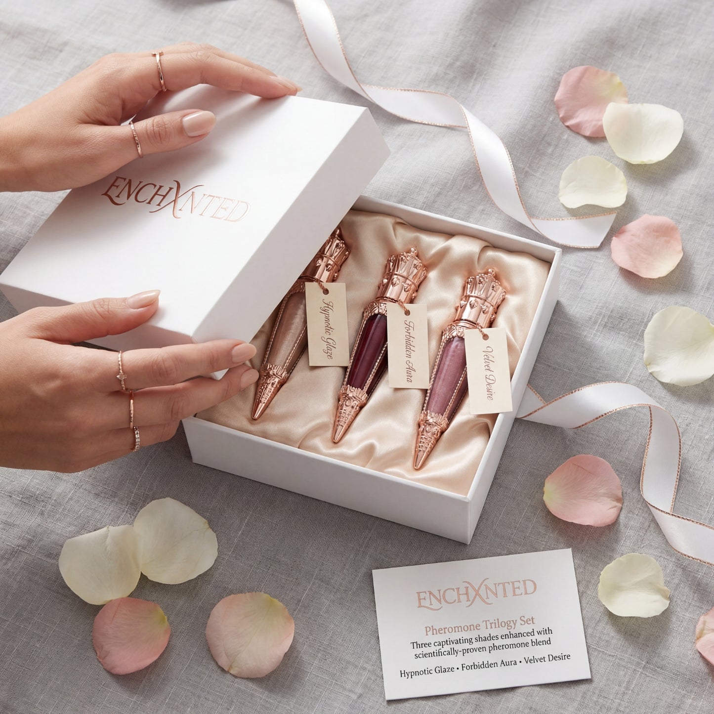 ENCHXNTED Pheromone Lip Gloss Trilogy | 3 Captivating Shades